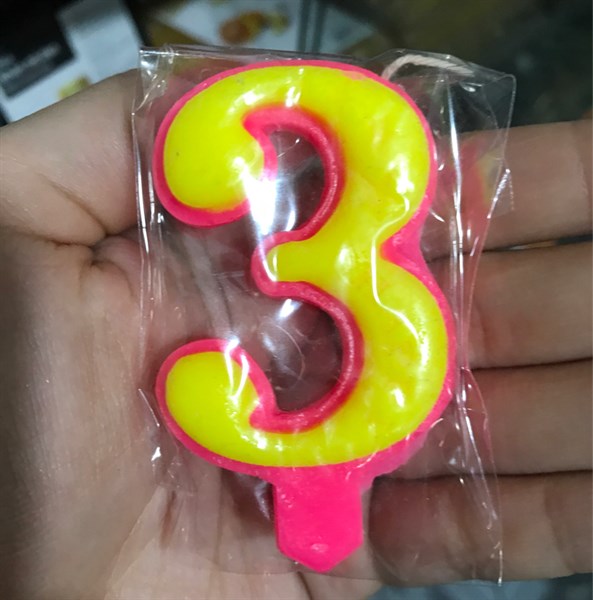 Nến số sinh nhật 0-9