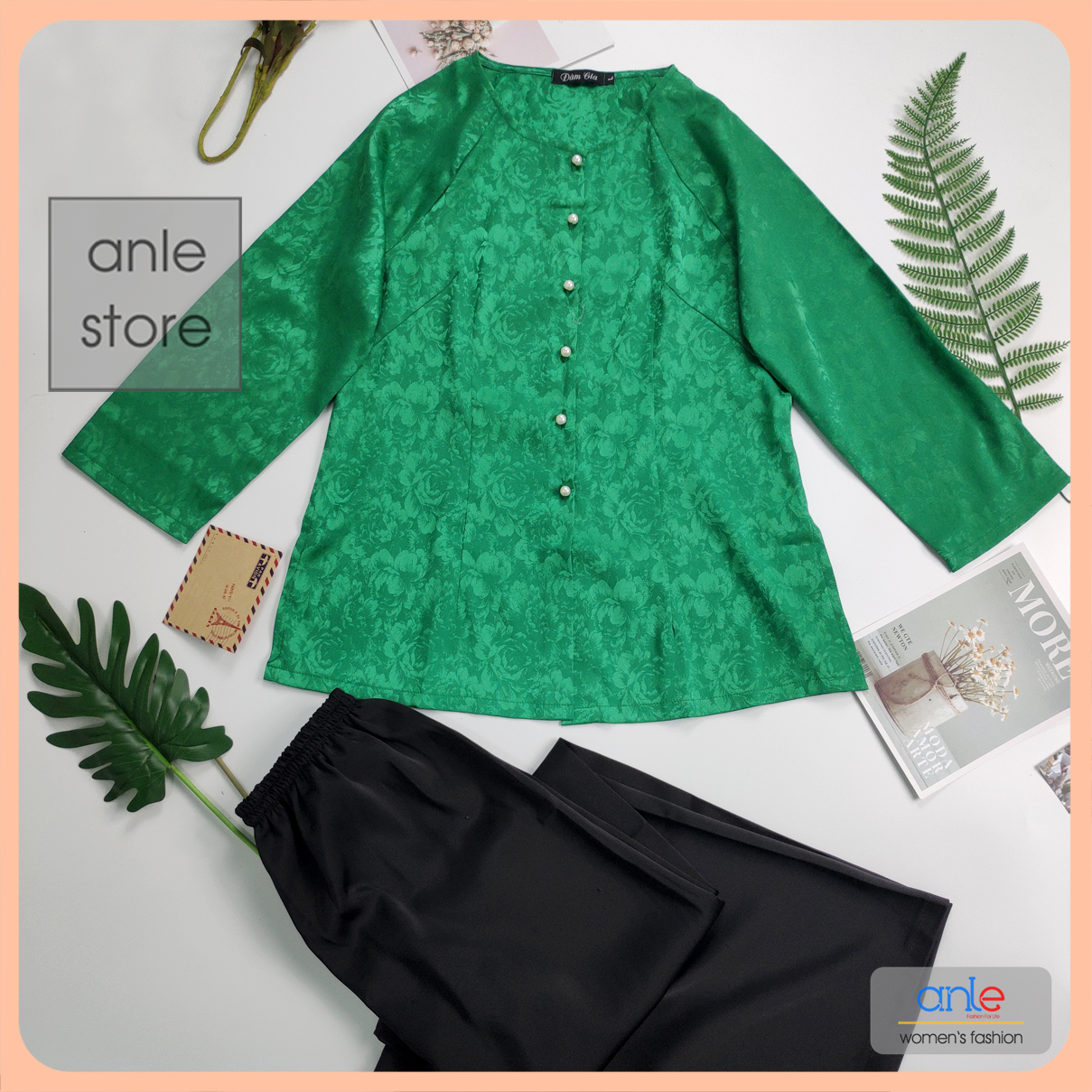 Bộ Bà Ba Lụa Gấm Tơ Tằm Cao Cấp - 10 màu, có size to - Đồ lam đi chùa - Bộ đồ đi chùa - Đồ lam phật tử - Anle Store