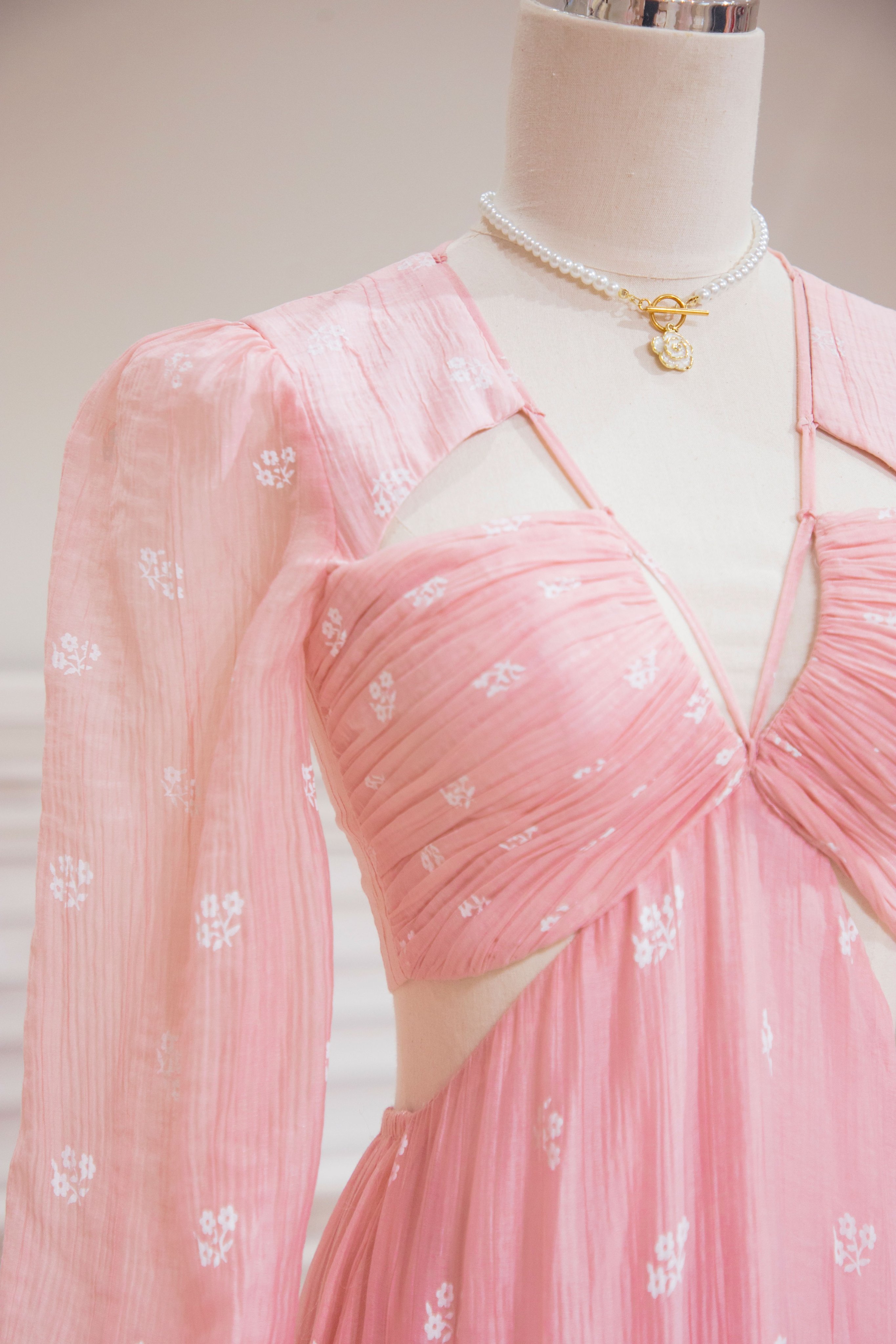 SÒ VINTAGE - CATHERINA Đầm hoa tay dài