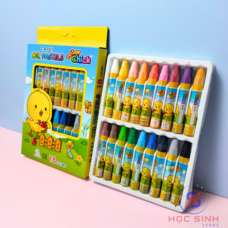 Hộp 18 màu sáp dầu con gà d.a p&t hàn quốc