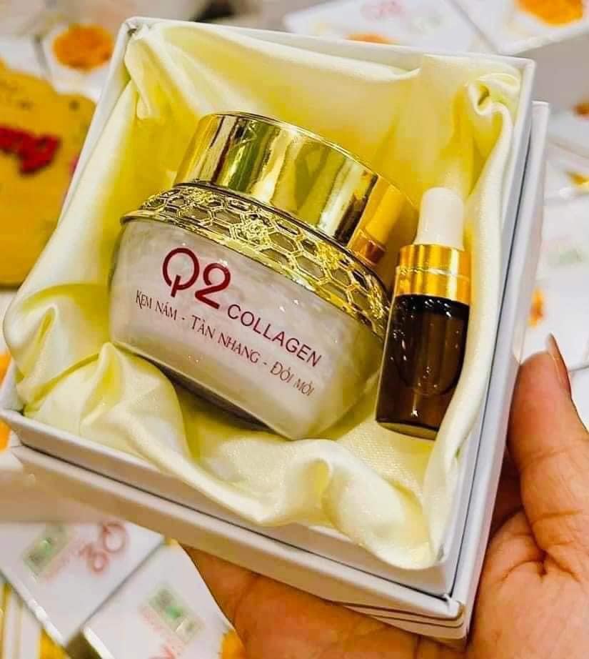 Q2 nám collagen mẫu mới có tặng serum