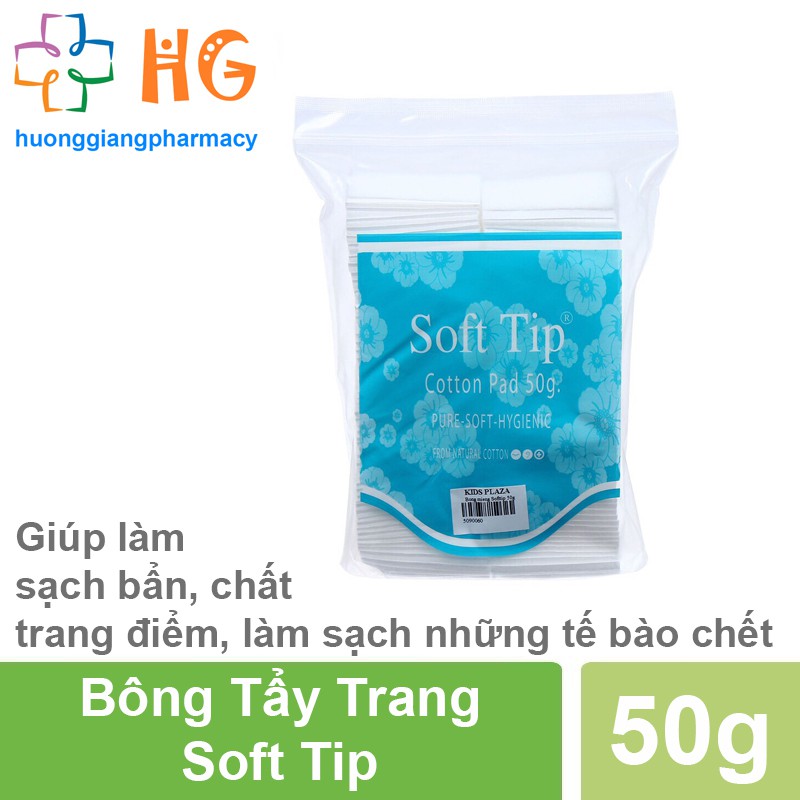 Bông tẩy trang Soft Tip Thái Lan có viền 50g