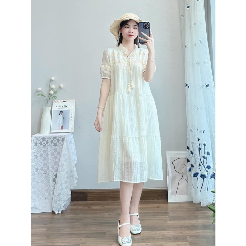 [FREESHIPMAX] váy bầu voan tim mẫu mới-đầm bầu xinh mẫu mới