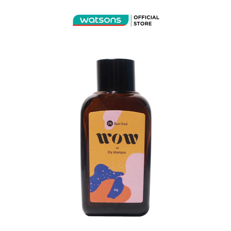 Dầu Gội Khô BareSoul Wow Dry Shampoo Thành Phần Thiên Nhiên Làm Bồng Tóc 50g