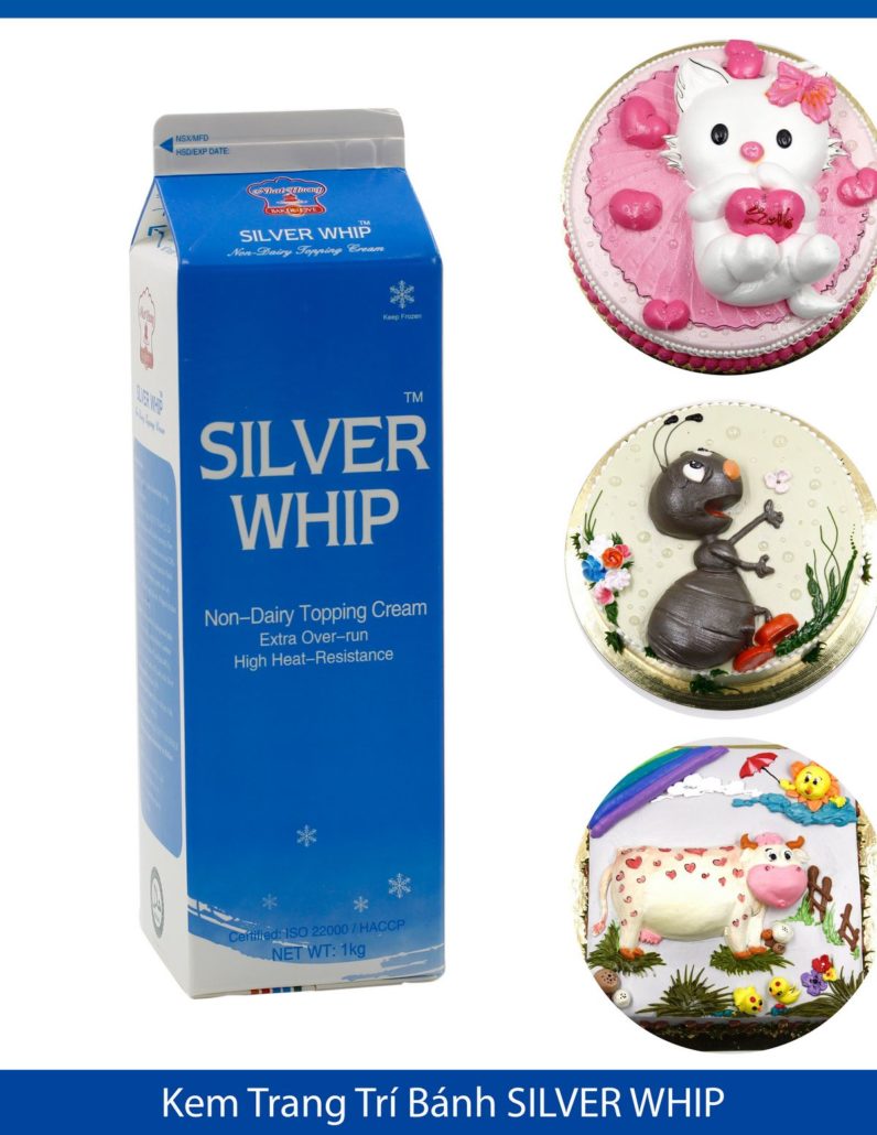 Kem Trang Trí Bánh Silver Whip 1Kg