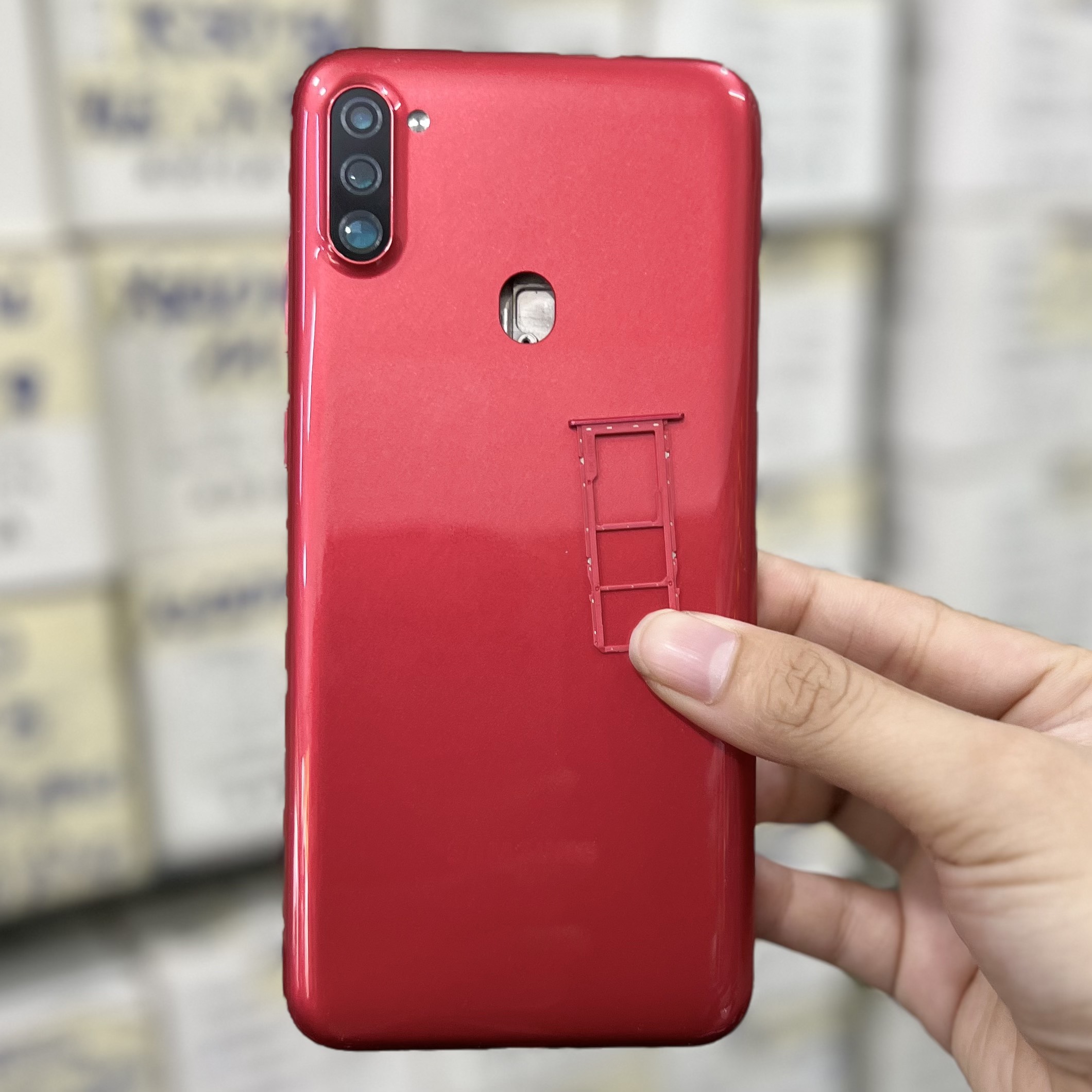 Vỏ bộ Samsung A11 (kính camera, nút, sườn , lưng, khai sim)