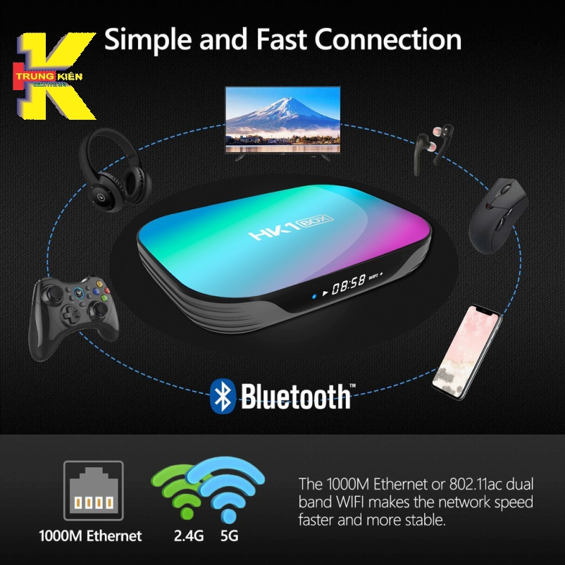ANDROID HK1BOX ANDROID 9.0, 8K AMLOGIC S905X3 RAM 4GB/32G