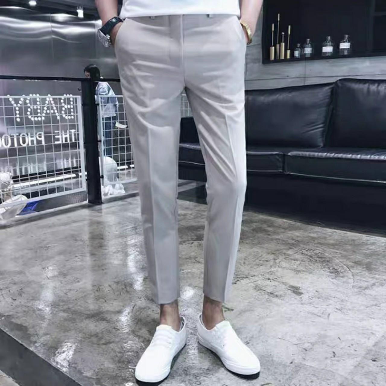 [HCM] QUẦN TÂY ÂU NAM ỐNG CÔN FORM DÁNG ÔM BODY ỐNG NHỎ ÔM CHÂN VẢI CO GIÃN QUẦN TÂY CO GIÃN CAO CẤP QUẦN TÂY ĐI HỌC CÔNG SỞ CÓ SIZE ĐẠI