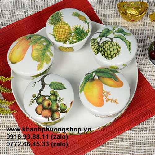 khay mứt sứ Minh Long - khay mứt sứ