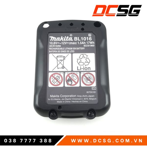 Pin 12Vmax 1.5Ah Makita BL1016 (tách bộ KM) | DCSG