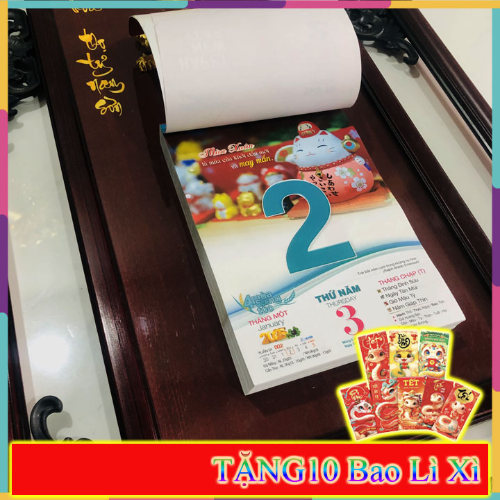 Lịch treo tường 2025 thiết kế đẹp, nhiều bộ hình sinh động, sắc nét