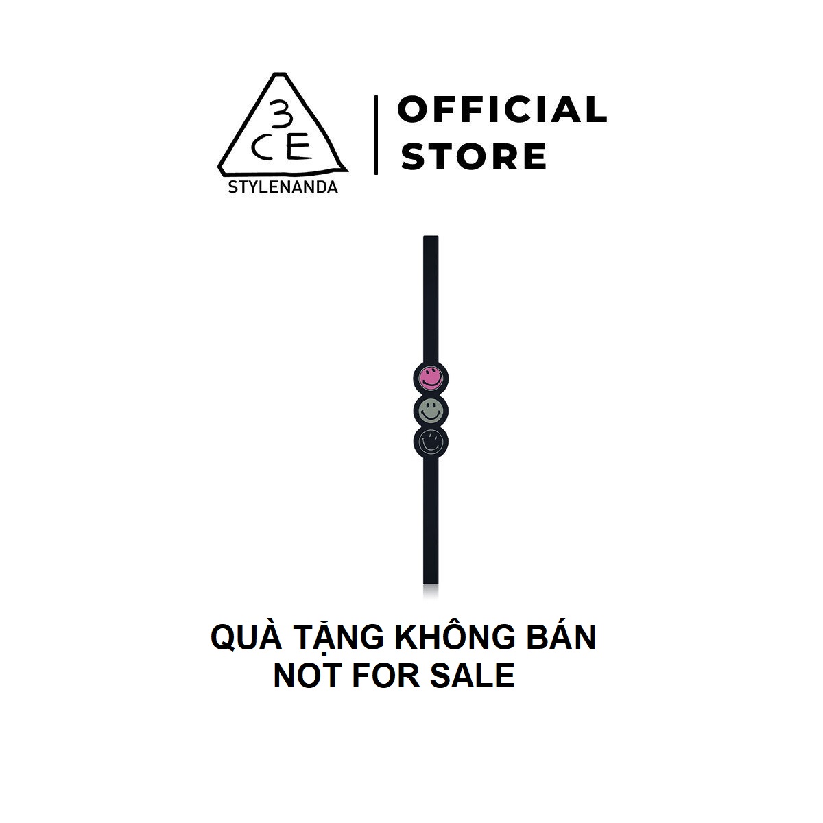 [GIFT - QUÀ TẶNG KHÔNG BÁN] Dây Đeo Tay 3CE X SMILEY STRAP