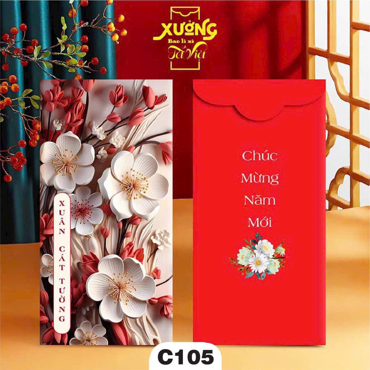 Combo 2000 cái bao lì xì Tết 2025 C150 siêu đẹp