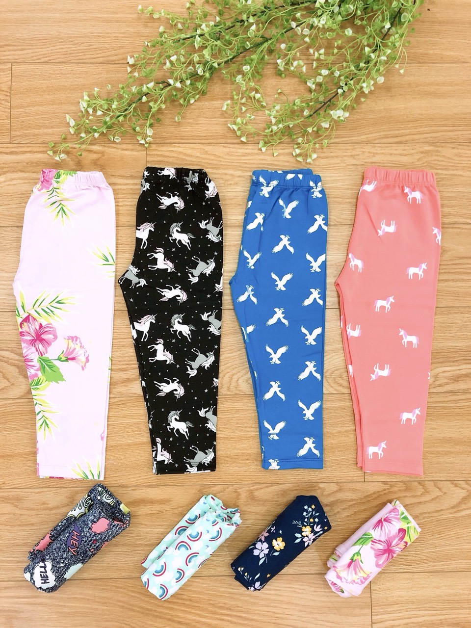 [HCM]Combo 4 quần legging dài cho bé gái