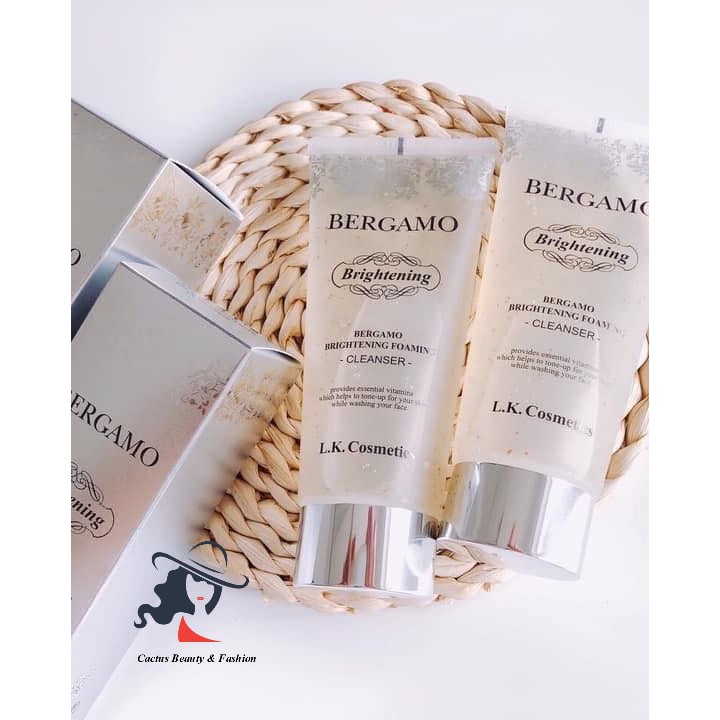 [HCM]Sữa Rửa Mặt Bergamo Dạng Bọt Brightening Foaming Cleanser 150Ml