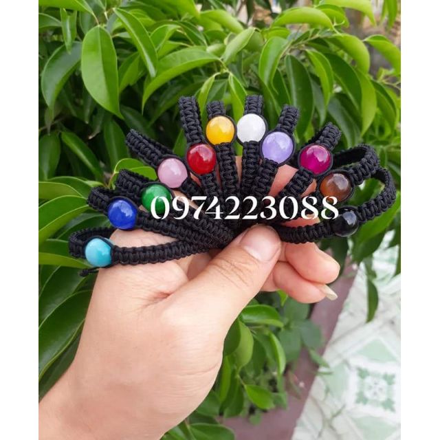 Vòng may mắn đá phong thủy đủ màu