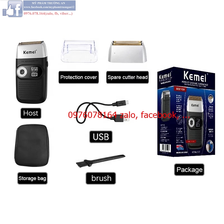 Kemei KM-2026 Rechargeable Cordless Razor For Men