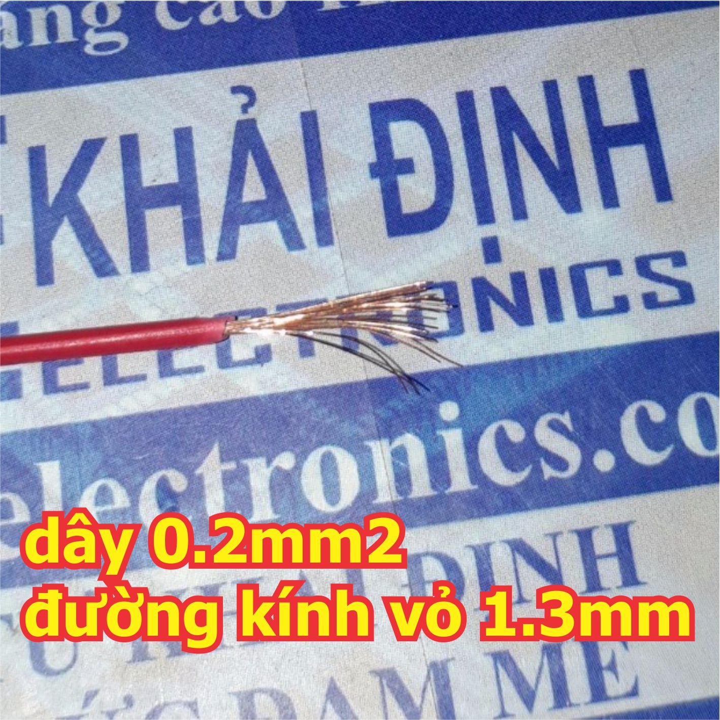 dây điện đơn RV, dây mềm (SỢI ĐỒNG NHỎ, nhiều sợi) 0.2mm (giá nguyên cuộn 100m) kde1661