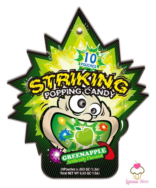Kẹo Popping Striking Vị Táo (gói 30g gồm 20 gói nhỏ) - Úc
