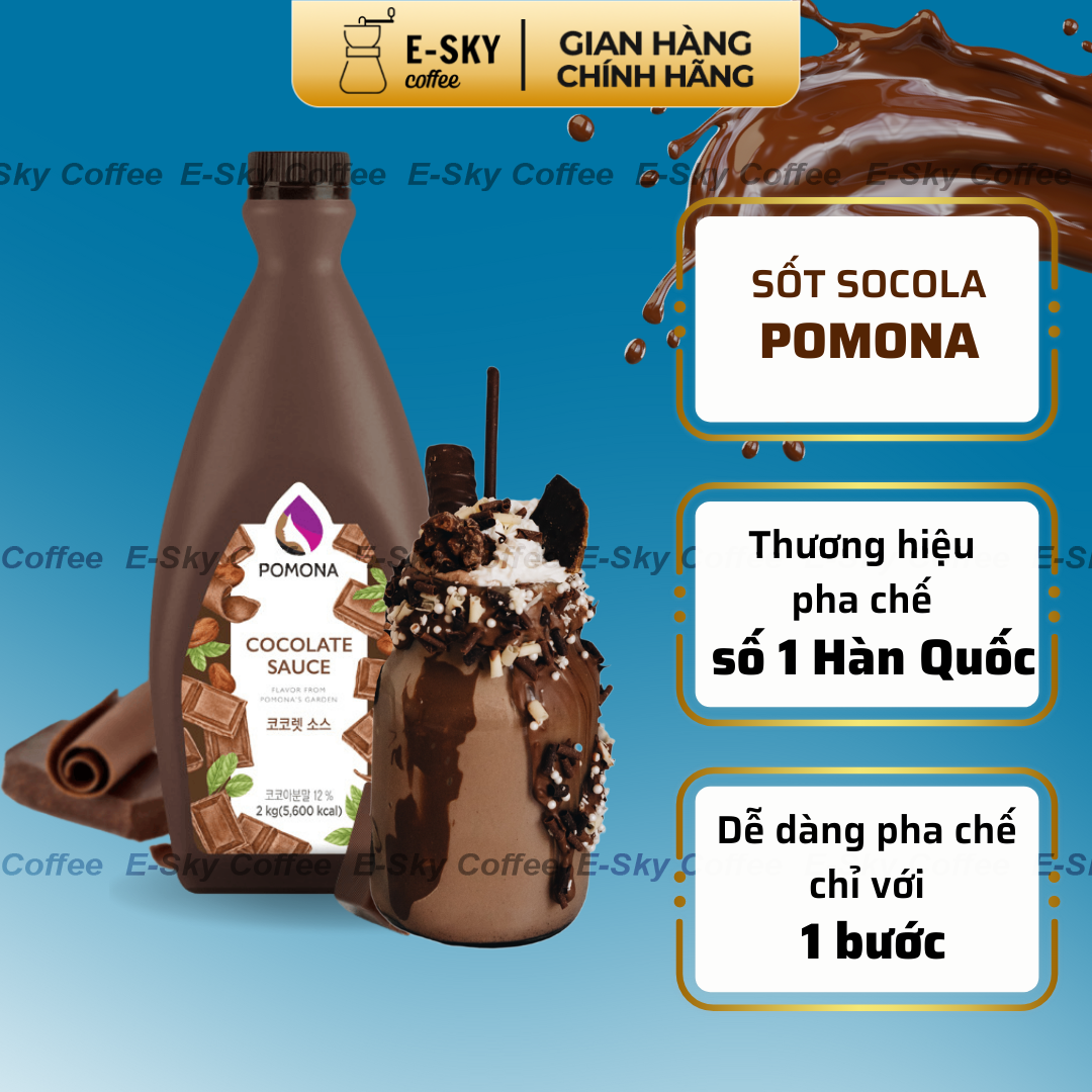 Sốt Socola Pomona Chocolate Sauce Nguyên Liệu Pha Chế Cà Phê Trà Sữa Hàn