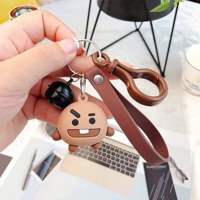 Móc khoá dẻo BTS kèm chuông siêu xinh