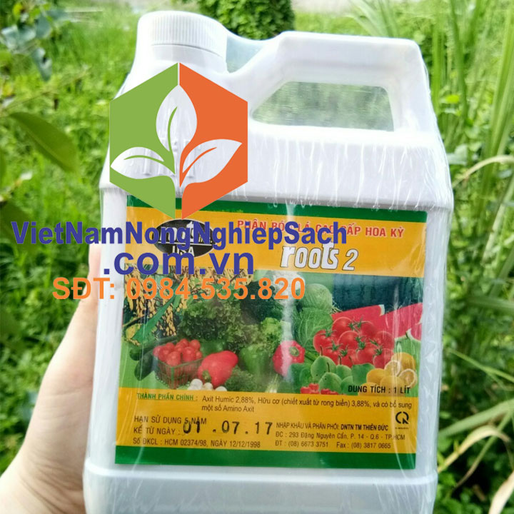 Roots 2 - phân bón lá hữu cơ sinh học kích thích ra rễ mạnh, tăng năng suất can 1 lít