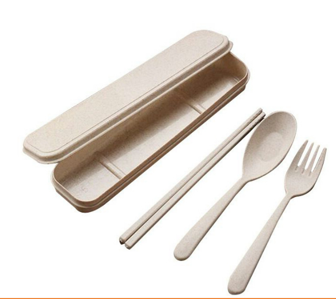 [HCM]Bộ Đũa Muỗng Nĩa Lúa Mạch có hộp chất lượng - Set muỗng đũa nĩa chất liệu ép từ lúa mạch thiên nhiên -   thìa đũa dĩa  có hộp đựng làm từ lúa mạch -  Bộ dua  muong nia a du lịch -  muỗng đũa nĩa mini  bỏ  túi