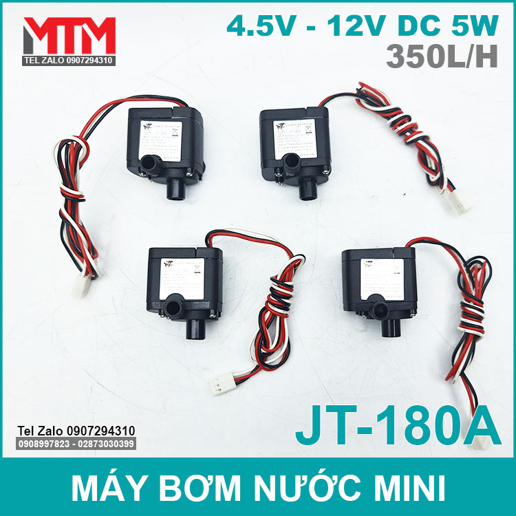 Máy bơm nước mini 4.5V 12V 5W 350L JT-180A