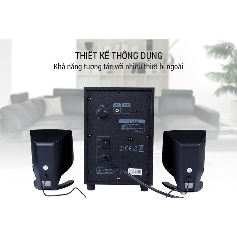 Loa vi tính Microlab M108 – 2.1 hàng chính hãng