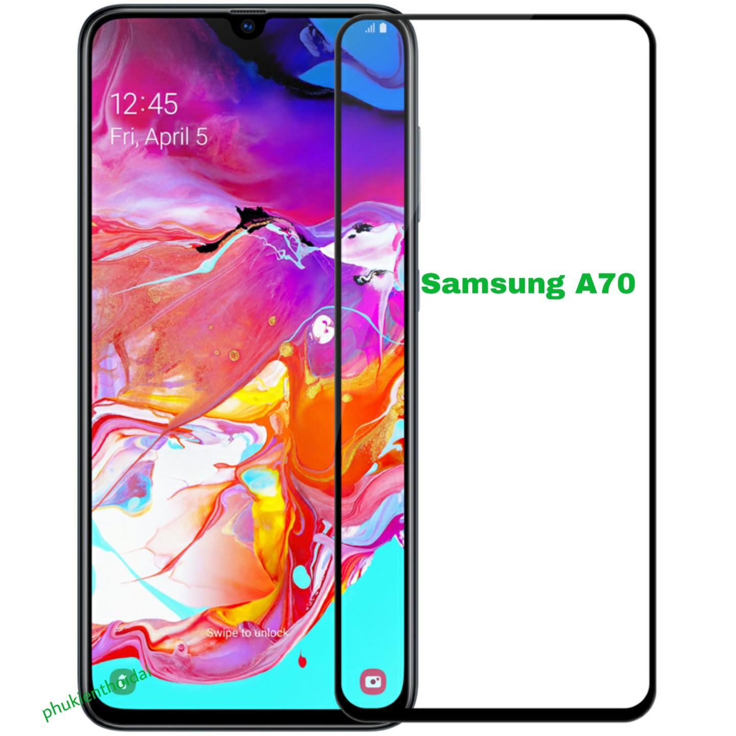 Kính cường lực Samsung Galaxy A70 Full màn cao cấp
