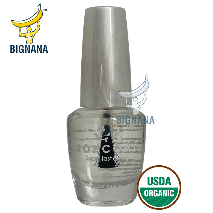 Sơn Bóng Mau Khô Topcoat Cao Cấp Chai 15ml, Trong Suốt, Bảo Vệ Bền Màu Sơn Móng Tay