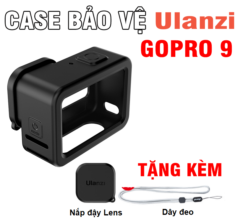 Gopro 9 vỏ silicon bảo vệ cho gopro hero 9 Black hãng Ulanzi tặng kèm dây đeo