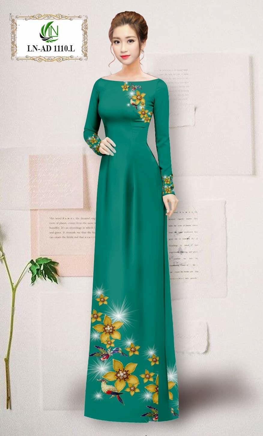 VẢI ÁO DÀI 3D BỘ /VẢI  CHƯA MAY