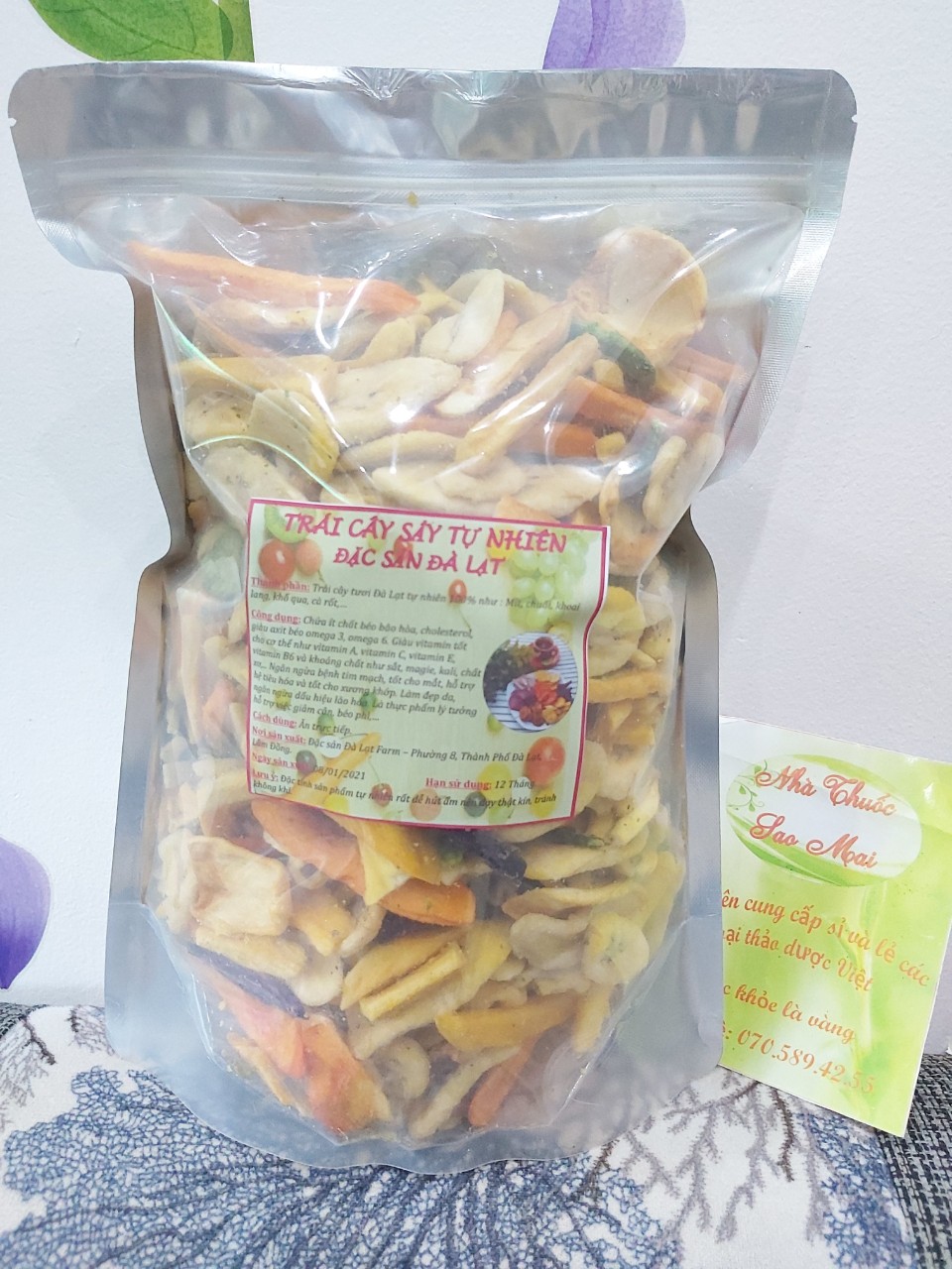 0,5kg hoa quả sấy Đà Lạt thơm ngon