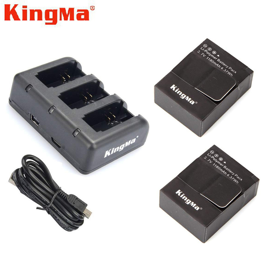 Combo sạc 3 + 2 pin Kingma cho GoPro Hero 3
