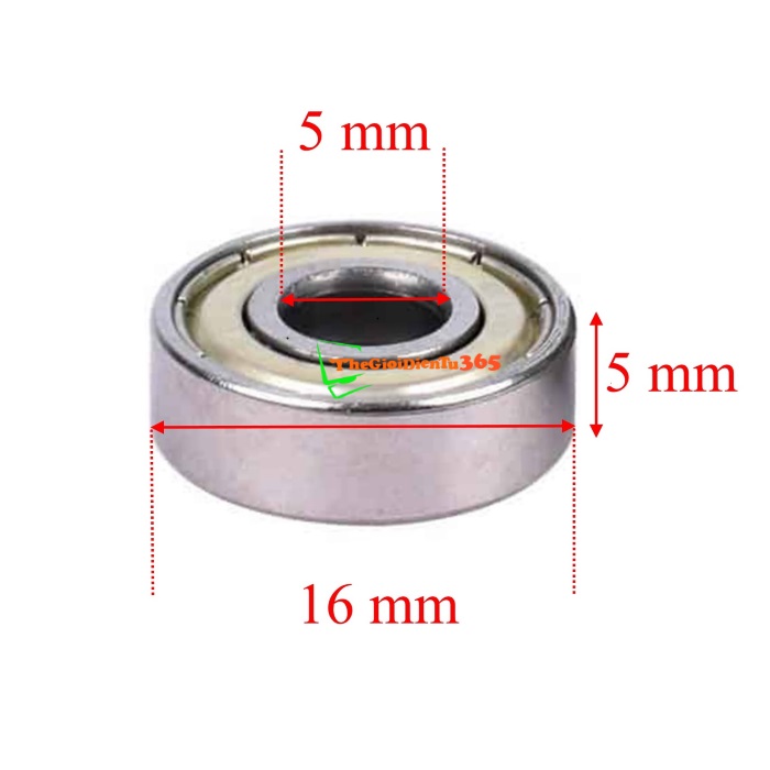 Cặp VÒNG BI TRỤC 5MM R-1650HH