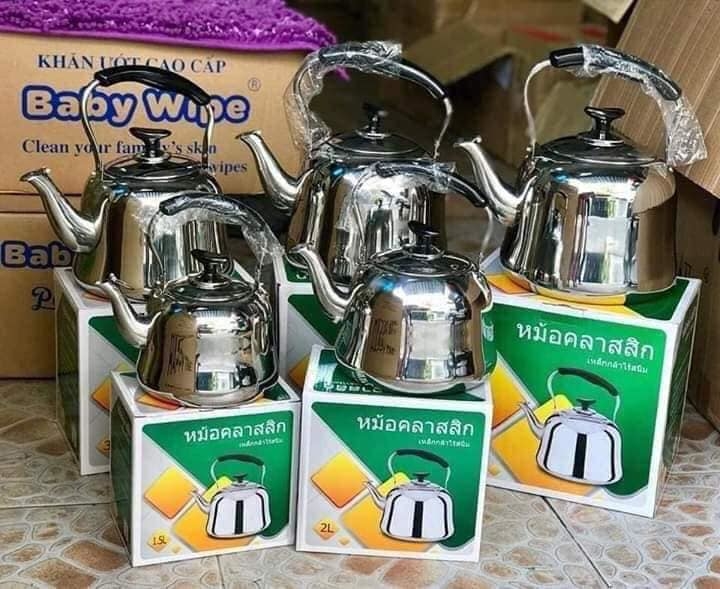 Ấm đun nước bếp gas ,bếp từ 2l-3l-4l-5l inox cao cấp