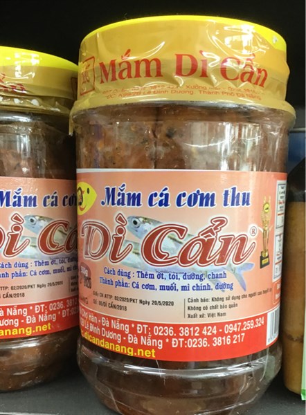 HCM - Mắm Cá Cơm Thu Dì Cẩn Đà Nẵng 500gam