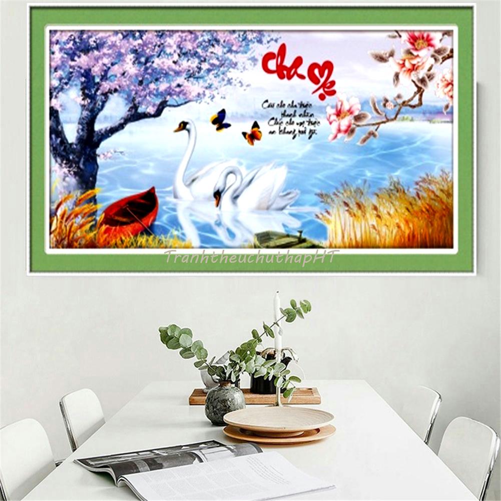[HCM]Tranh thêu chữ thập Cha mẹ LV3247 - tự thêu