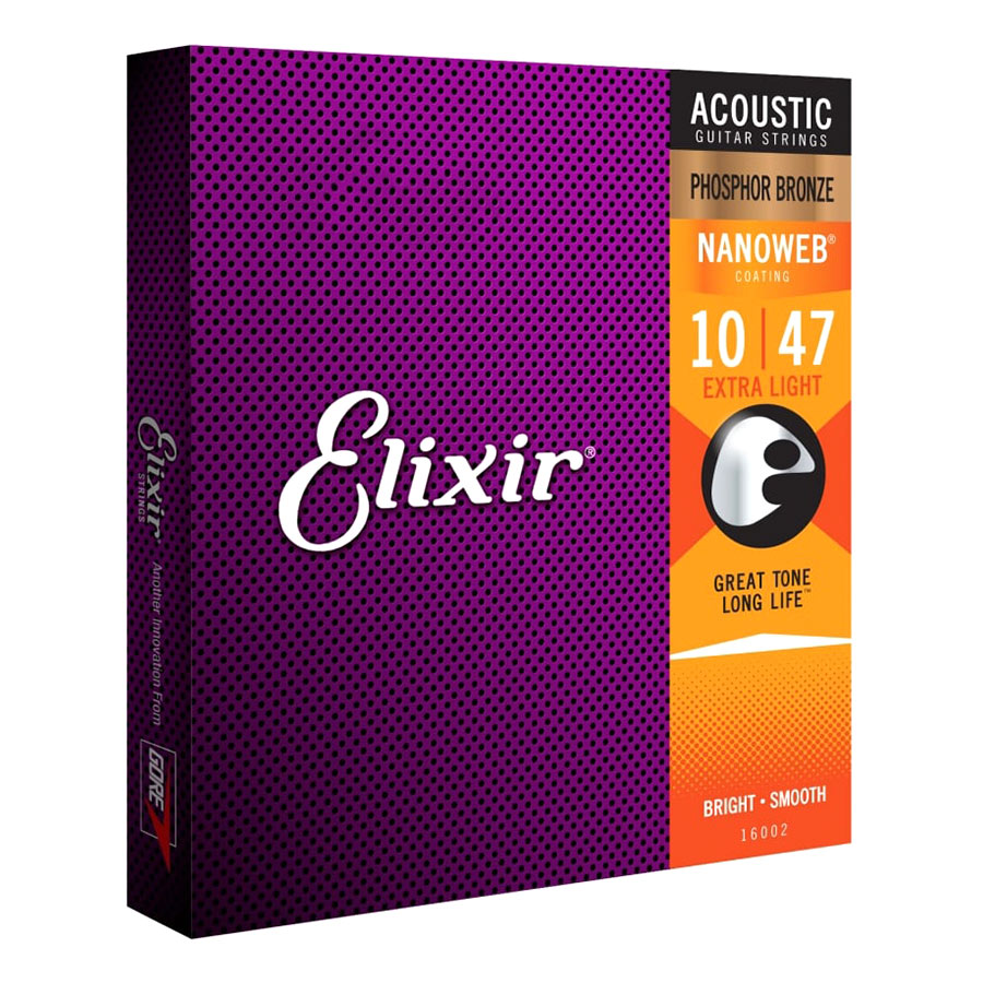 Dây đàn guitar Acoustic Elixir cỡ 10 ( 16047 ) chính hãng- Nhập Mỹ