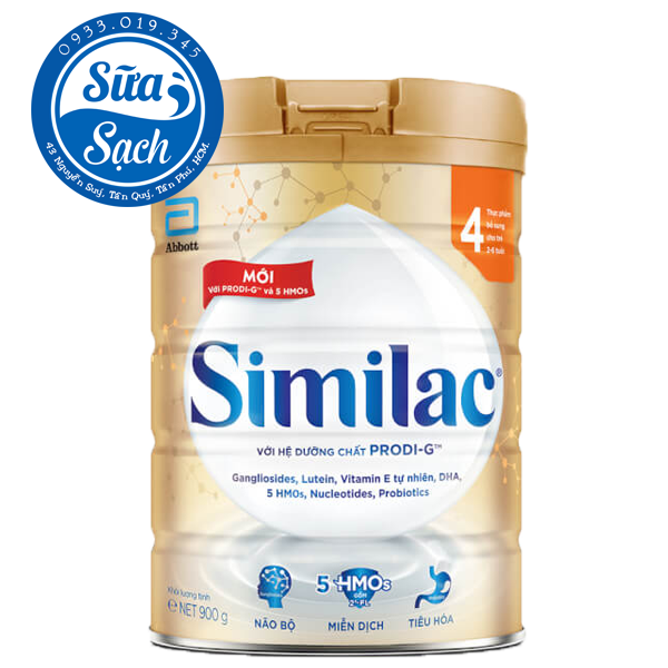 Sữa bột Similac IQ 4 HMO 900g (Cam kết Chính Hãng - mẫu mới)