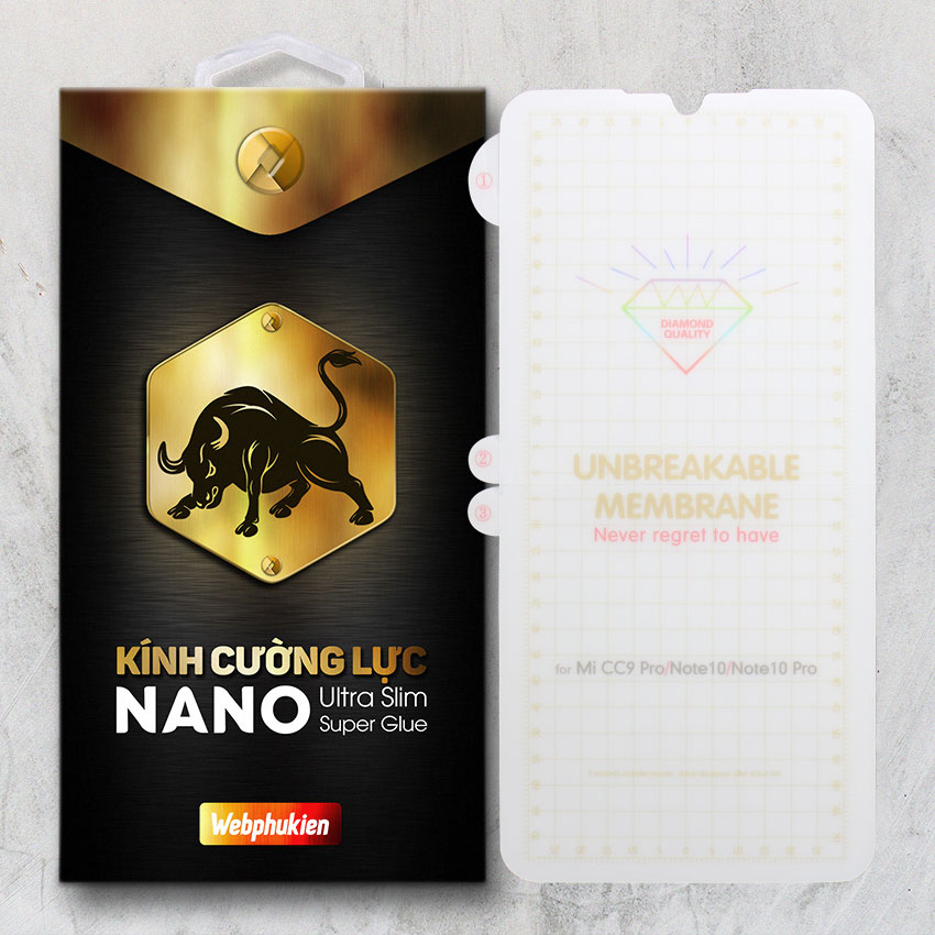 Miếng dán dẻo PPF cho Xiaomi Mi Note 10, Note 10 Pro Full Webphukien mặt trước trong suốt