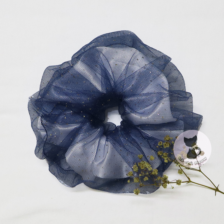 Đồ Cột Tóc Vintage - Scrunchies 2 lớp - Dây Cột Tóc Xinh