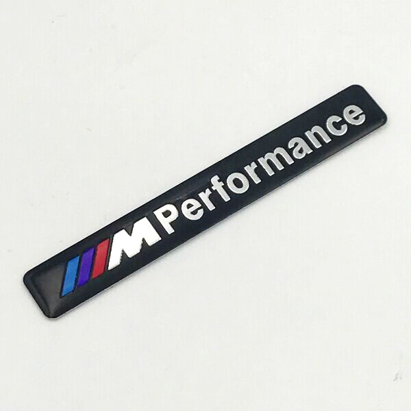 Tem dán, decal trang trí bmw chữ m performance chất liệu nhôm kích thước 8.5cm