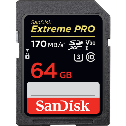 Thẻ sd 64gb sandisk extreme pro 170mb/s class 10 u3 v30 1133x