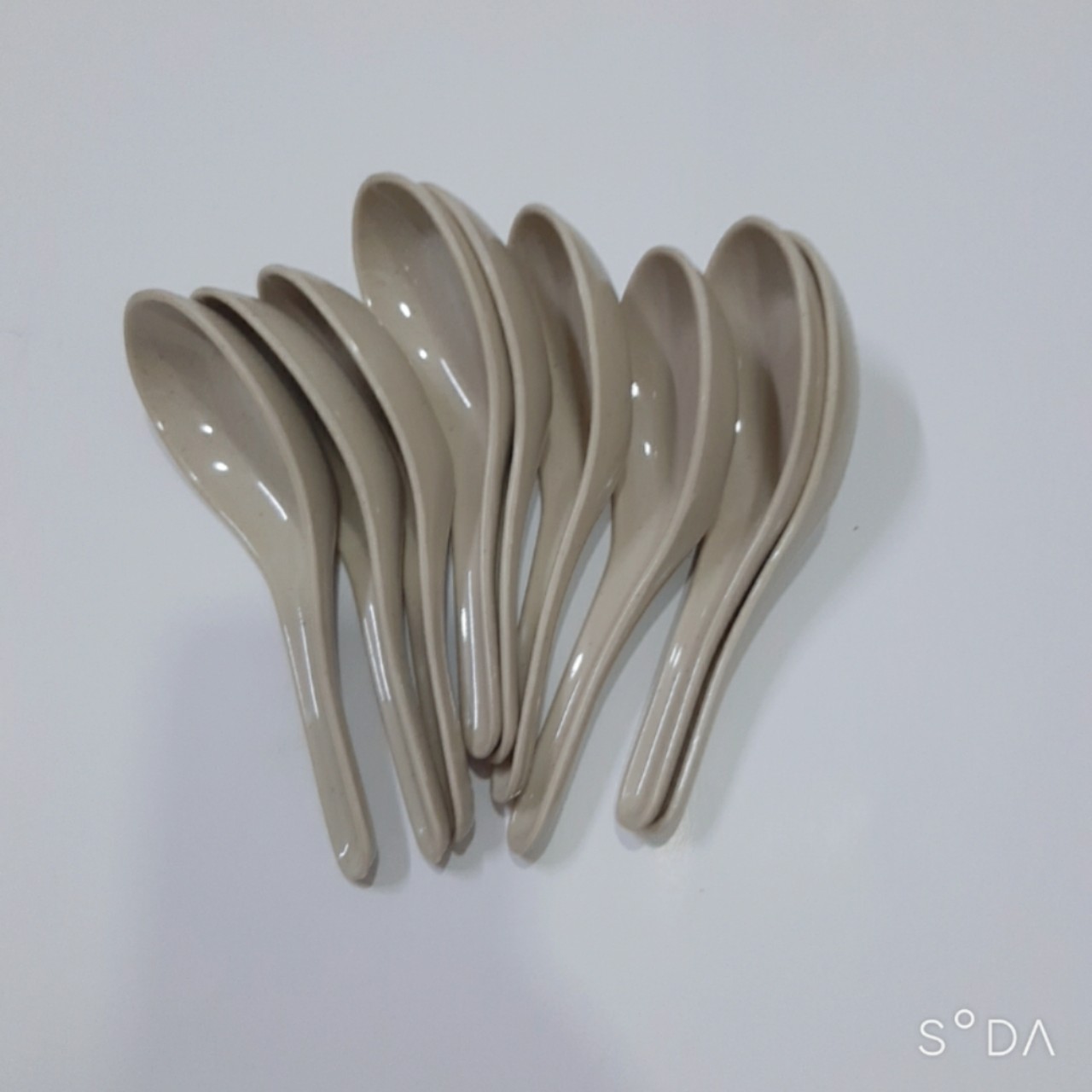 2 cái Muỗng Cơm cán Ngắn màu Nâu Bóng NO14 Melamine Cao Cấp Fataco -Sang trọng