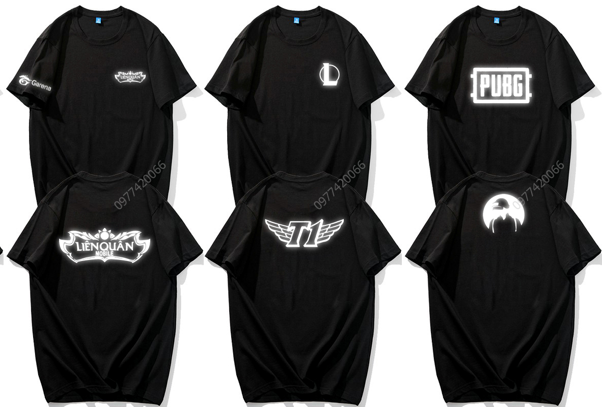 áo game Quân Mobile phản quang Liên, áo game LOL thun phản quang - áo Liên Minh Huyền Thoại, áo phông phản quang PUBG