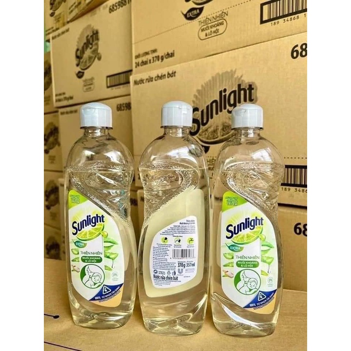 3 Chai Nước rửa chén Sunlight Thiên Nhiên 370g