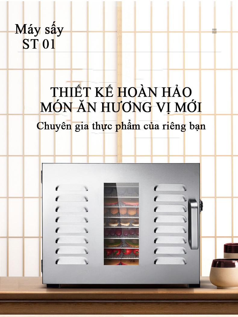 Máy sấy khô hoa quả thực phẩm 10 khay ST01