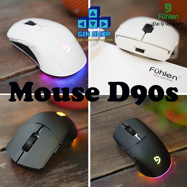 [CHÍNH HÃNG] CHUỘT GAMING FUHLEN D90S RGB – Black - White
